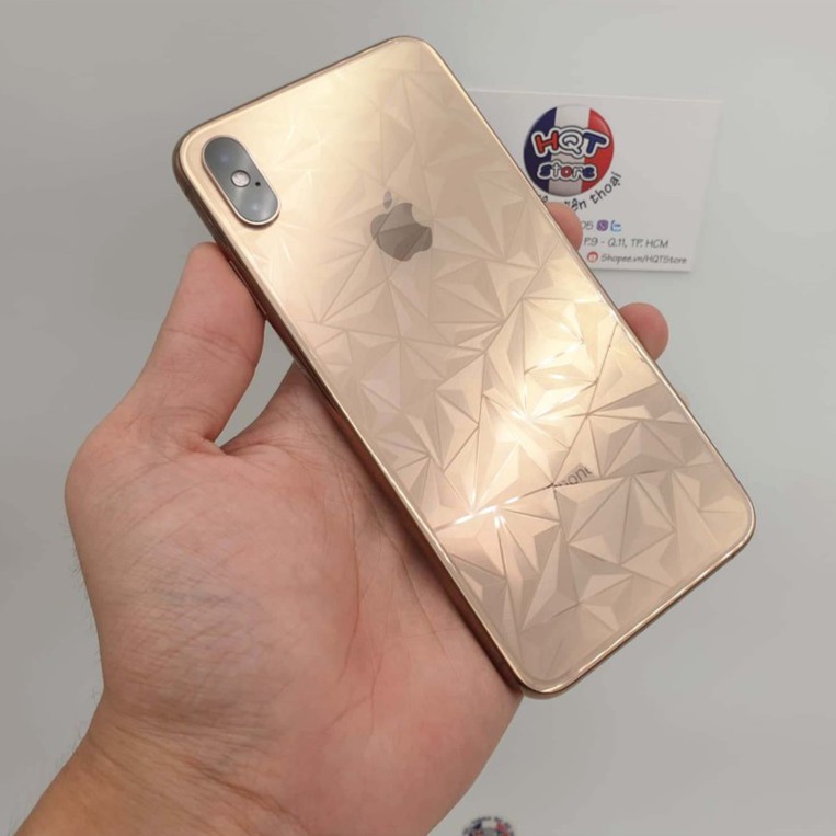 Miếng dán mặt lưng 3D vân kim cương cho Iphone XS Max / XR / XS / X