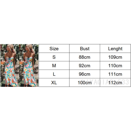 Women's Colorful Floral Pattern Dress, Sleeveless V-Neck Dress, Long One-Piece Clothes