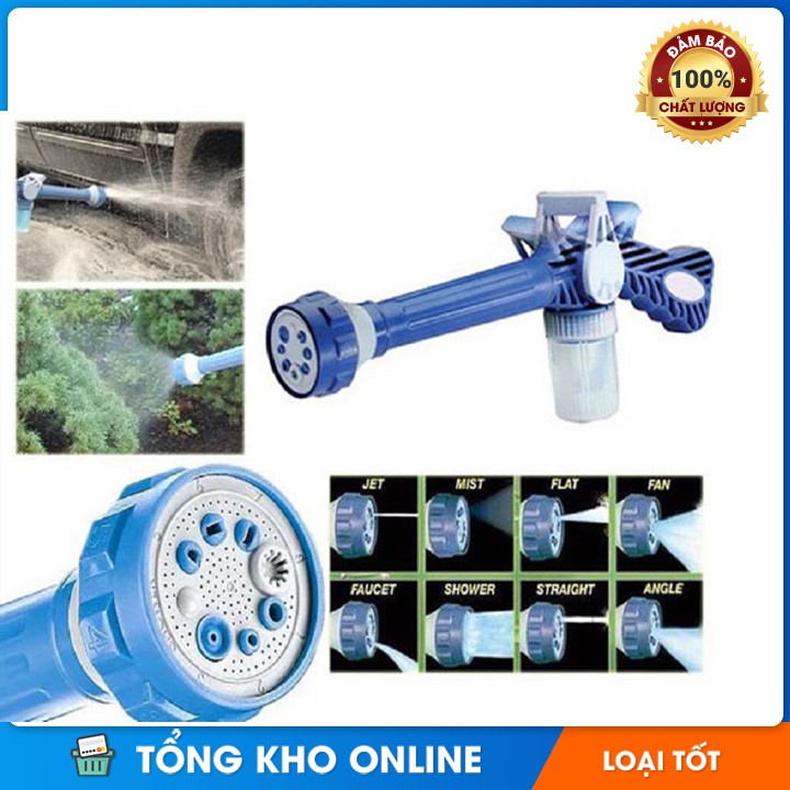 Vòi xịt nước tăng áp EZ Jet Water Canon 8 chế độ xịt