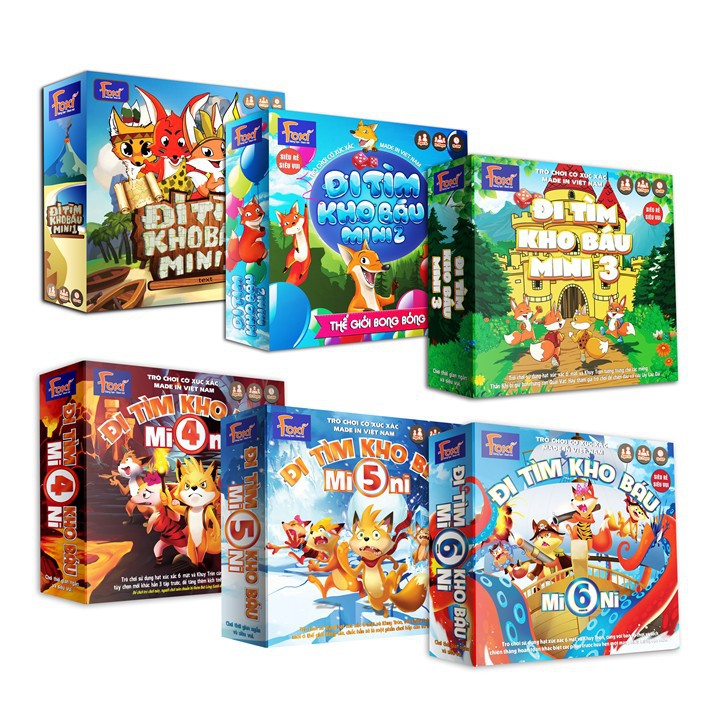 Board game-Đi tìm kho báu mini 1 Foxi-đồ chơi phát triển tư duy-dễ chơi-vui nhộn-giá siêu rẻ-Kích thích giác quan cho be