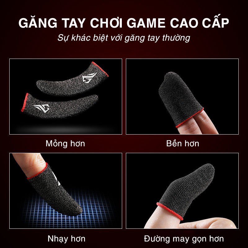 Bao tay chơi game MeMo, Shezi sợi bạc 24 kim cao cấp