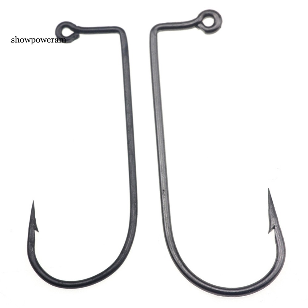 Set 100 móc câu cong 90 độ bằng thép carbon chất lượng cao cho câu cá biển