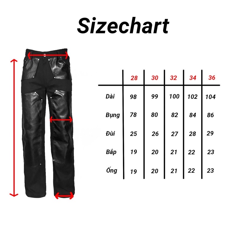 Quần Jean gối da - Double Leather Knee Jean - Ak 47 Republic