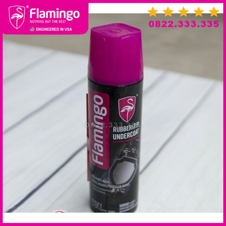 Sơn xịt phủ gầm xe hơi ô tô chống rỉ mọt bảo vệ gầm xe, flamingo rubberized undercoat F021 hàng chính hãng Trendyhome.vn