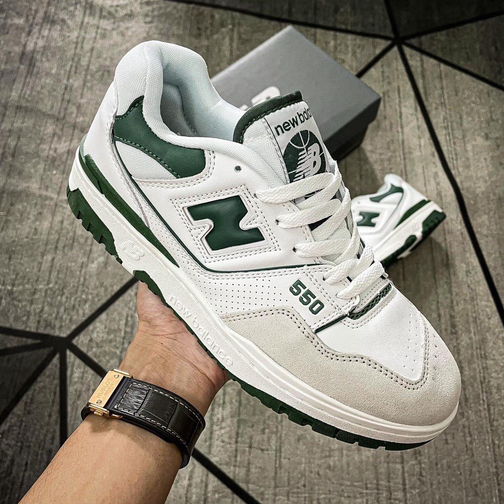 Giày New.Balance 550 ‘White Green’, giày thể thao nam nữ, chuẩn hàng SC chuẩn 11 dễ phối đồ cho mọi lứa tuổi