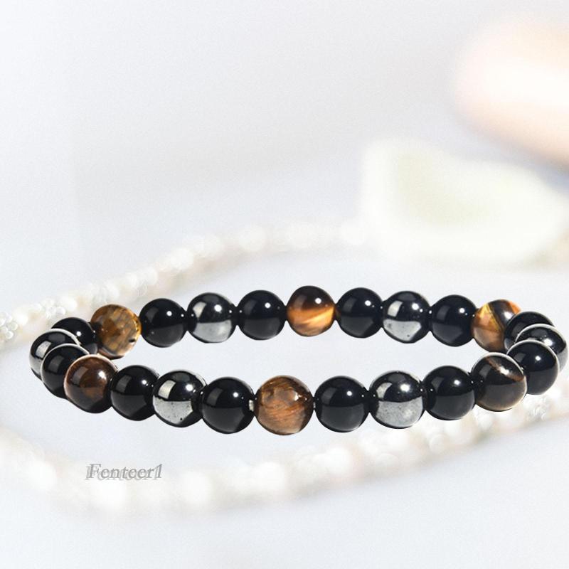 1 [Fenteer1] Vòng Tay Chuỗi Hạt Tròn Thời Trang Unisex Thích Hợp Cho Tiệc Bãi Biển Mùa Hè