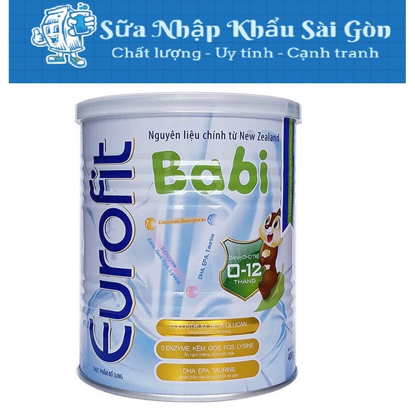 Sữa bột Eurofit Babi lon 400g