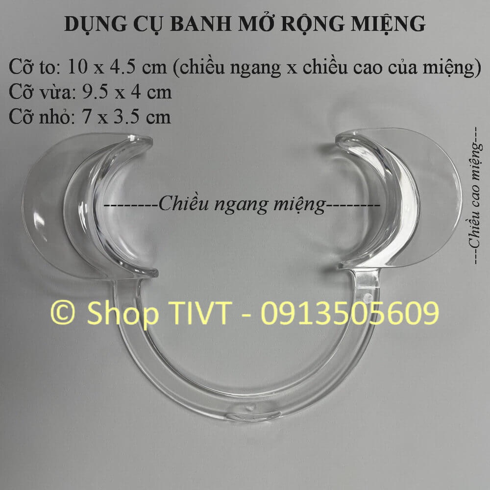 Dụng cụ banh, mở rộng miệng, nha cụ hình chữ C giữ miệng mở rộng để có thể làm các thủ thuật trong khoang miệng-TIVT