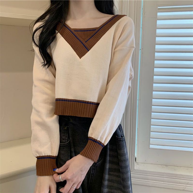 Jiashucheng Áo Sweater Dáng Ngắn Thời Trang Cho Nữ