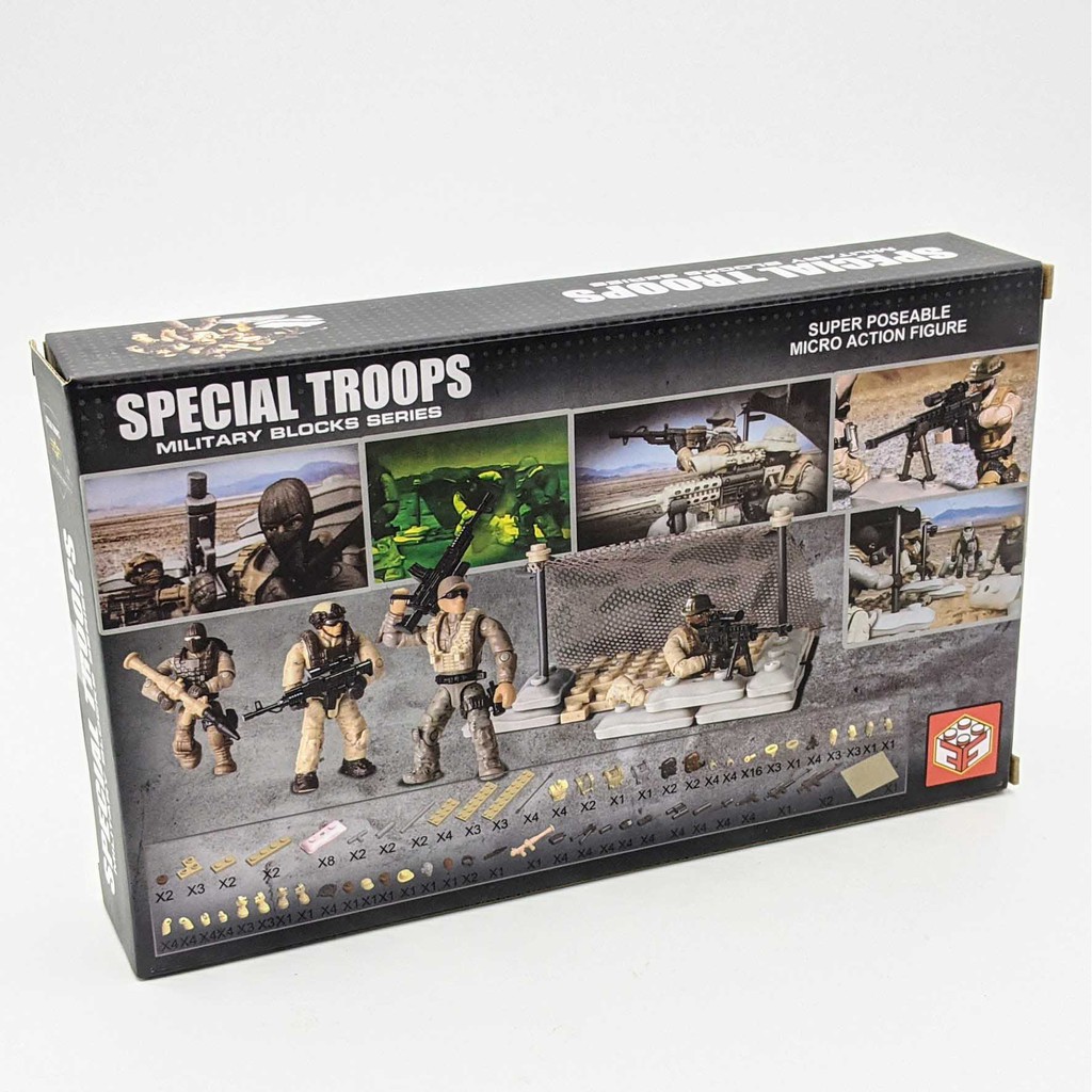 Bộ LEGO quân sự 200 miếng - Lego lắp ráp đội lính đặc nhiệm
