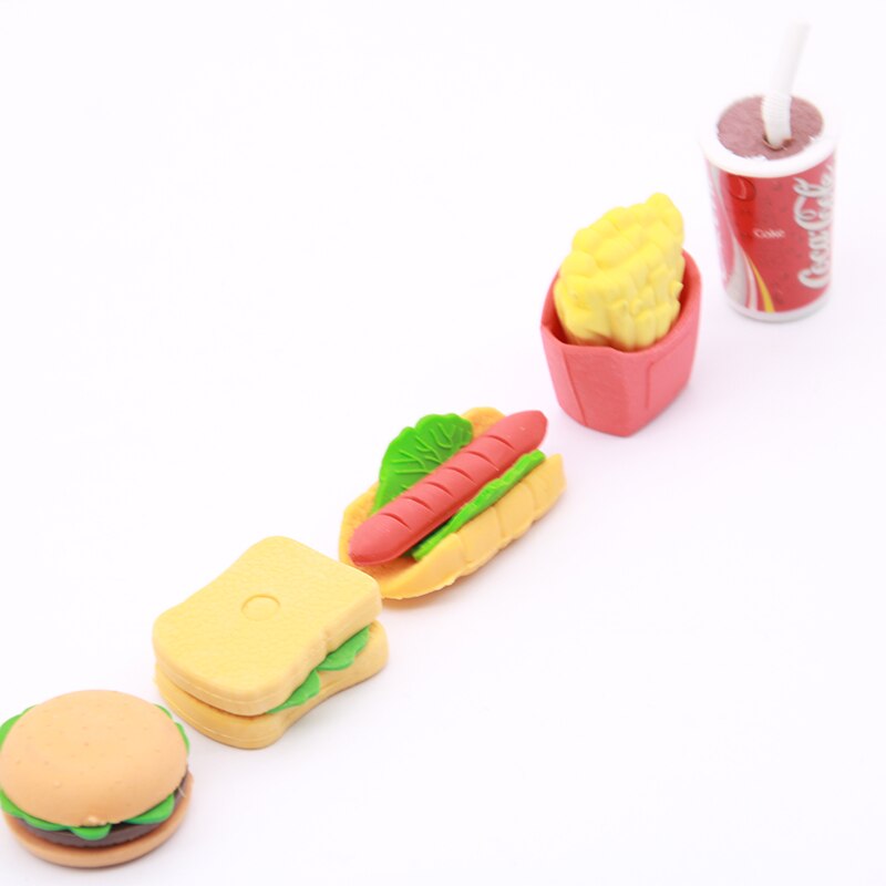 Set 6 gôm tẩy hình thức ăn độc đáo đáng yêu