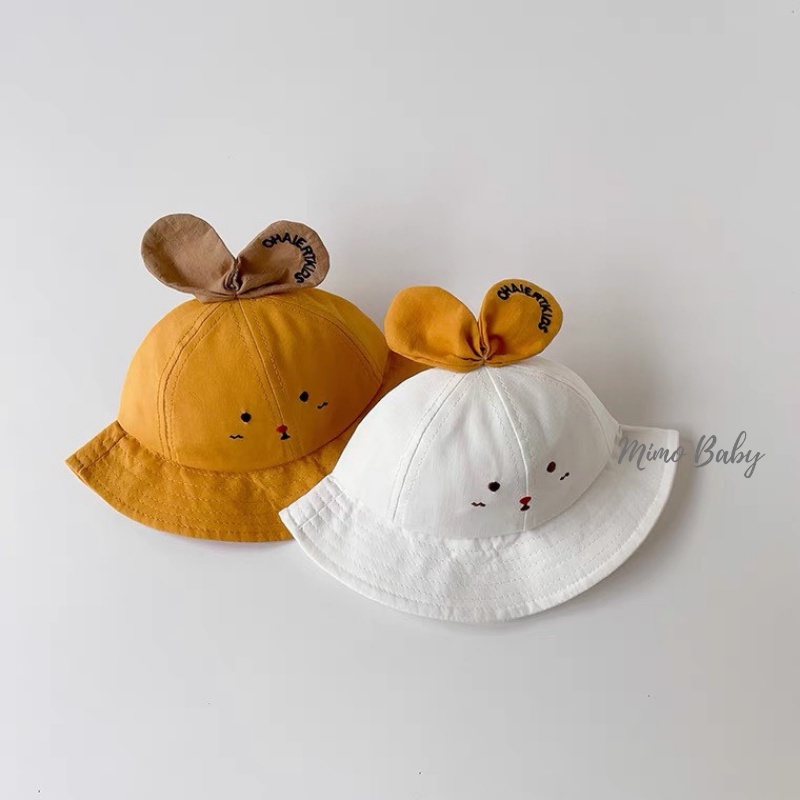 Mũ nón tai bèo, mũ bucket hình chuột con đính nơ dễ thương cho bé MH136 Mimo Baby