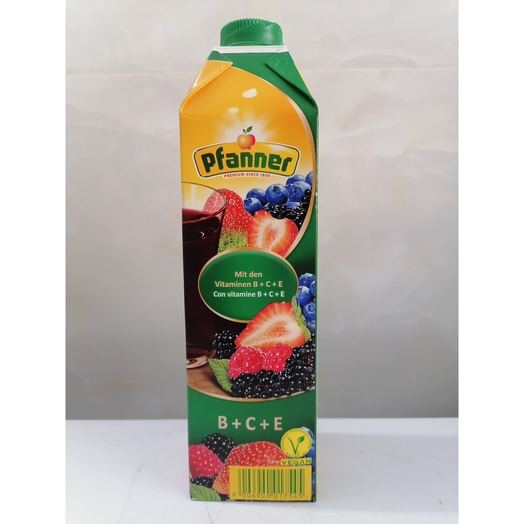 [1 Lít – Dâu rừng (B+C+E)] Nước ép trái cây [Austria] PFANNER Wild Berry Juice (nvt-hk)