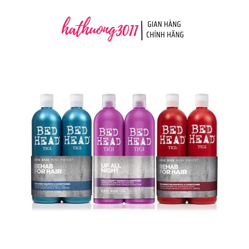 Cặp Dầu Gội + Dầu Xả Tigi Bed Head