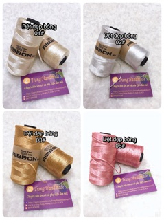 sợi ribbon móc túi xách