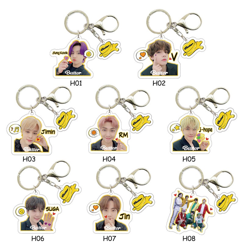 Móc khóa hình thành viên nhóm nhạc BTS mới