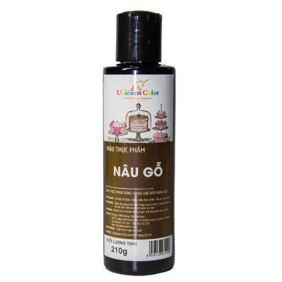 Màu thực phẩm siro Unicorn- NÂU GỖ