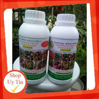 Cặp đôi đặc trị nấm, vi khuẩn Nano Bạc đồng và Nano Đồng Oxyclorua (500ml)