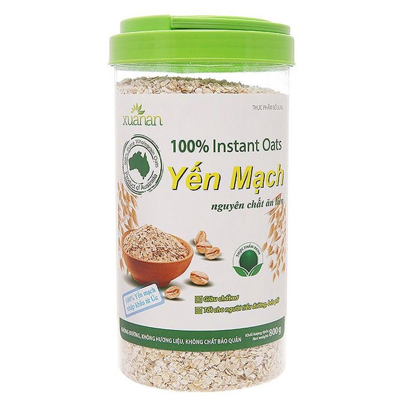 Yến Mạch Nguyên Chất Ăn Liền Xuân An hũ 800G