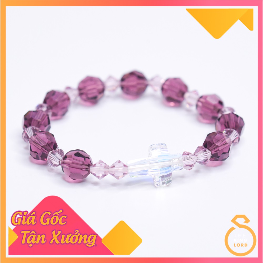 Vòng Chuỗi Mân Côi pha lê SWAROVSKI hạt 8mm - Bảo hành thay dây miễn phí | TheRingLord