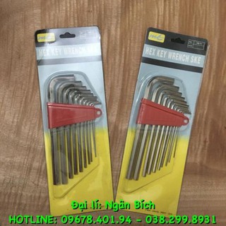 (Qúa rẻ) Bộ Lục lăng, lục giác inox 10 chiếc
