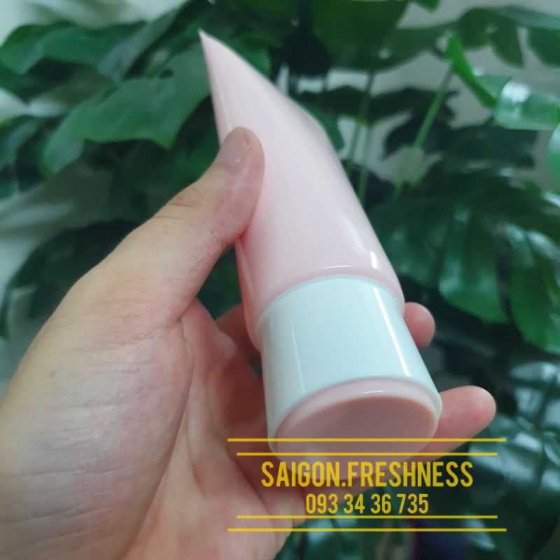 Tuýp nhựa, chai đựng sữa rửa mặt, gel 10ml 50ml 100ml, thân hồng baby