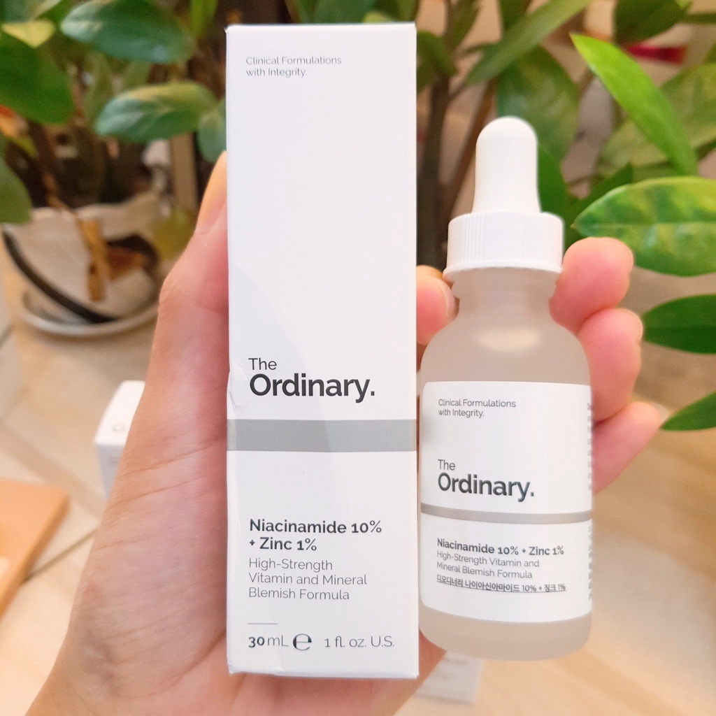 Tinh Chất The Ordinary Niacinamide 10% + Zinc 1% Giúp Làm Sáng Da Và Thu Nhỏ Lỗ Chân Lông Serum 30ml