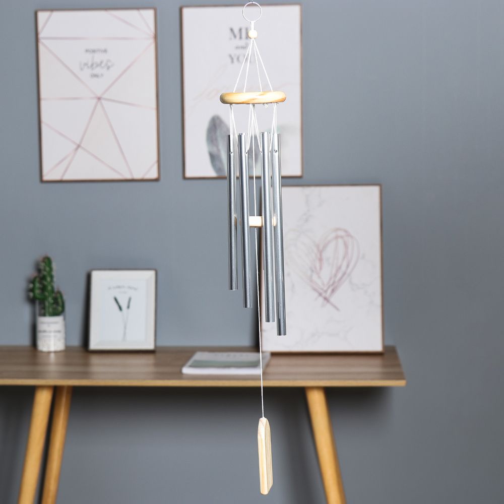 Chuông Gió Treo Trang Trí Bằng Gỗ Và Kim Loại Phong Cách Retro