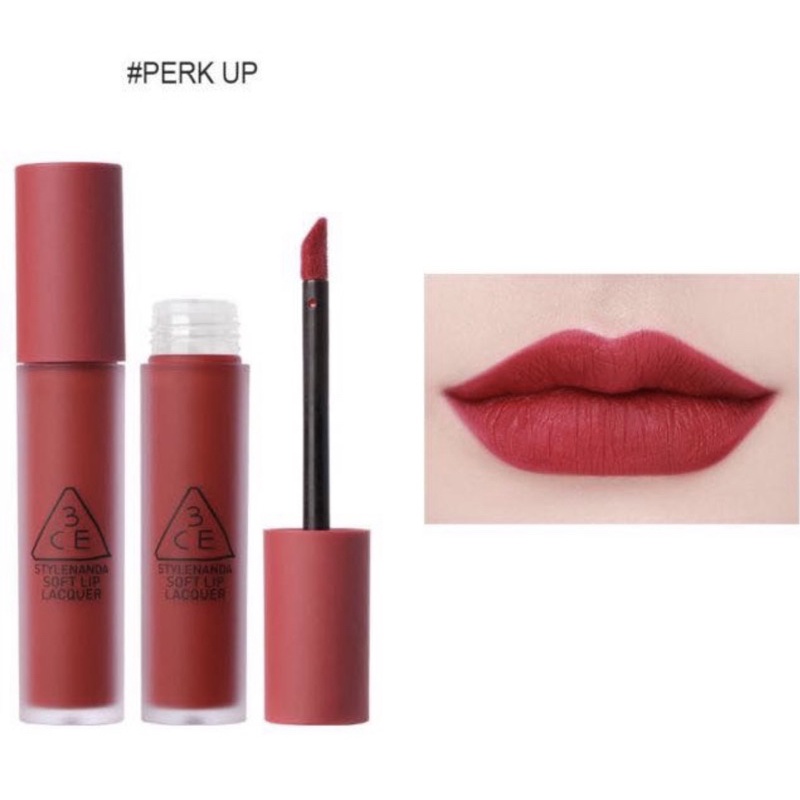 [Auth, bill Hàn] Son 3ce Soft lip Lacquer màu Perk up, Shawty