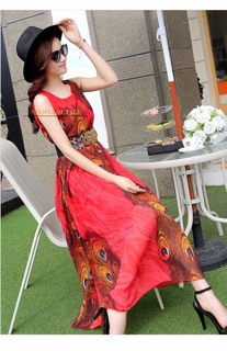 Đầm maxi hoạ tiết