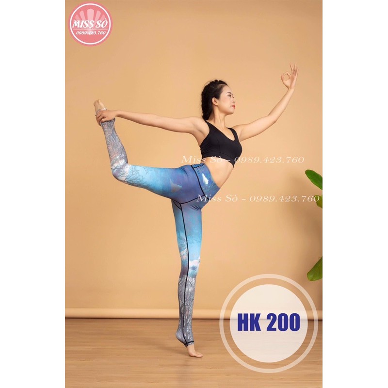 [HÀNG CAO CẤP] QUẦN TẬP HOẠ TIẾT 3D YOGA GYM NỮ HK200 MISS SÒ