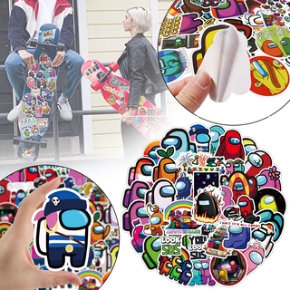 50 / 100 Sticker Hoạt Hình Trong Suốt Xinh Xắn Trang Trí Điện Thoại, Laptop, Ván Trượt