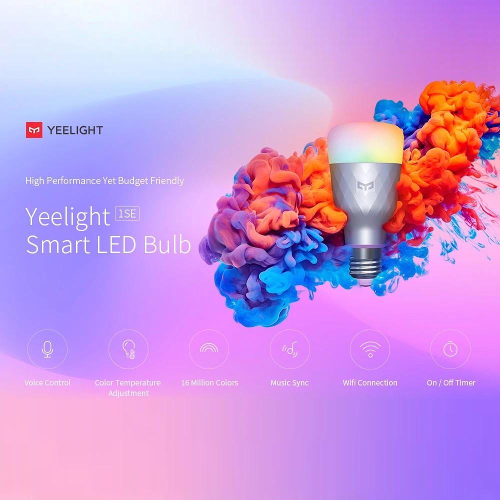 GOOGLE Bóng Đèn LED Thông Minh Xiaomi Youpin Yeelight 1SE E27 6W RGBW Điều Khiển Từ Xa Bằng Điện Thoại