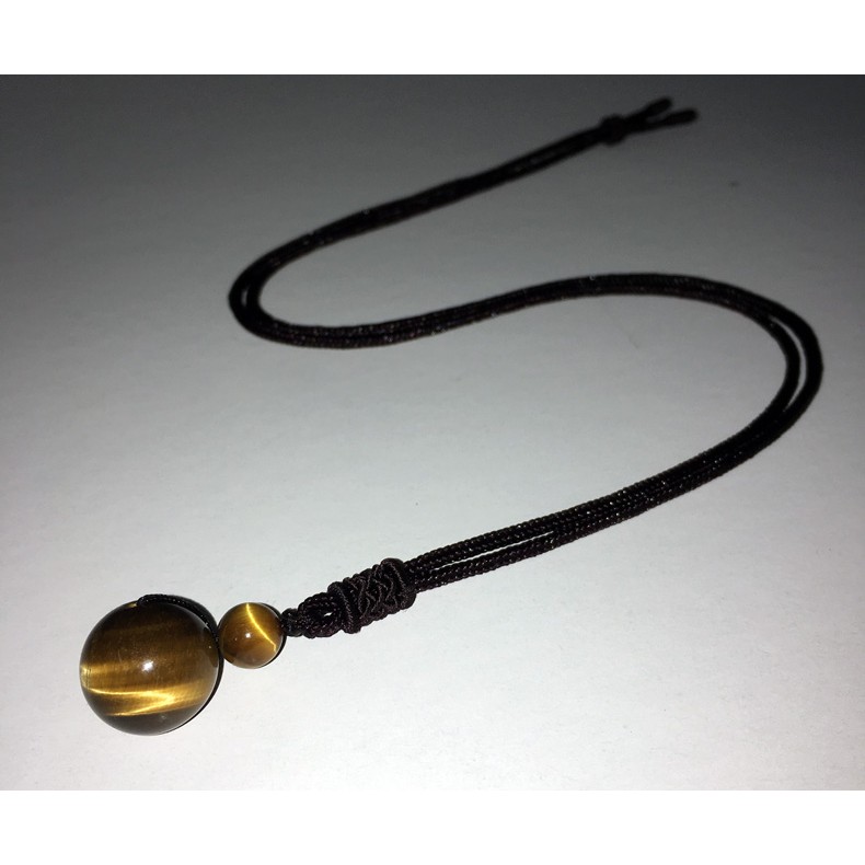 Mặt dây chuyền đá obsidian nhân tạo 14mm thời trang nam nữ