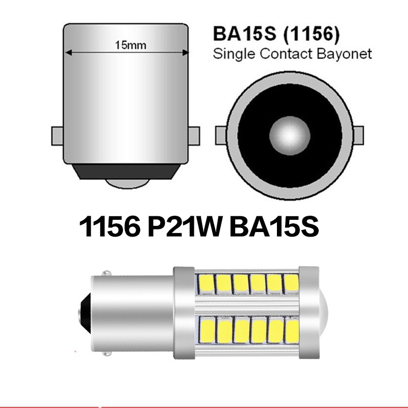Đèn Led 33 bóng T20 1156 1157 P21W Ba15S cao cấp Cho Xe Hơi