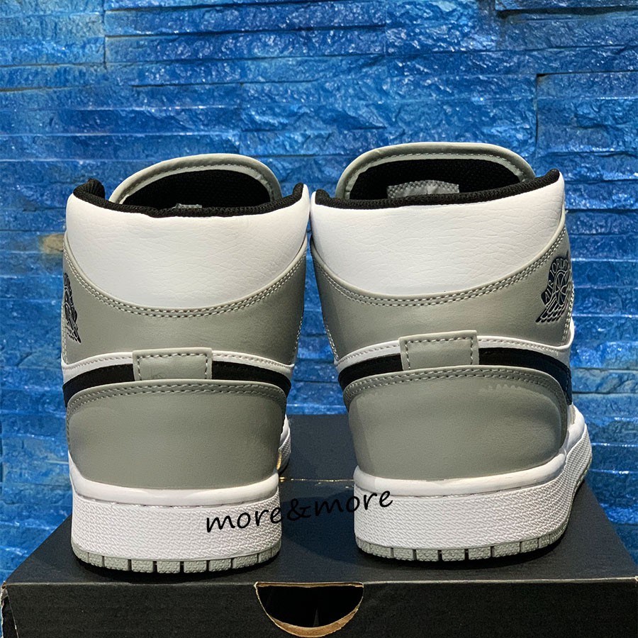 [More&More] Giày thể thao Jordan 1 Mid Light "Smoke" Grey x OG