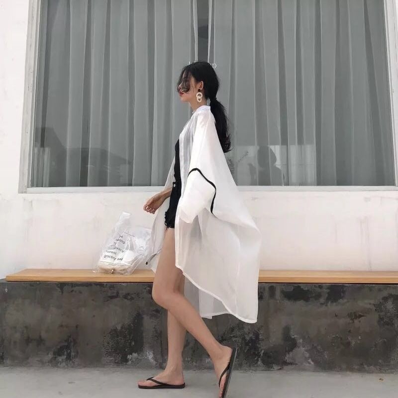 Áo Khoác Cardigan Chiffon Dáng Dài Phong Cách Hàn Quốc Cho Nữ | BigBuy360 - bigbuy360.vn