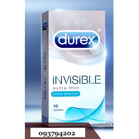 Bao cao su Mỏng vô hình thế hệ mới nhất Durex Invisible Extra Thin