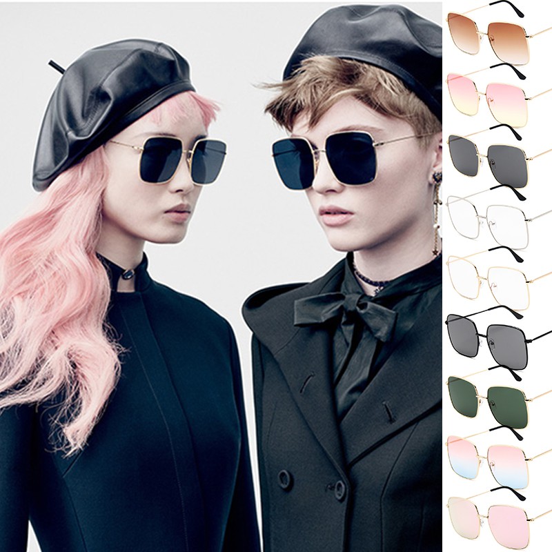 Kính mát gọng vuông chống tia UV400 thời trang cổ điển