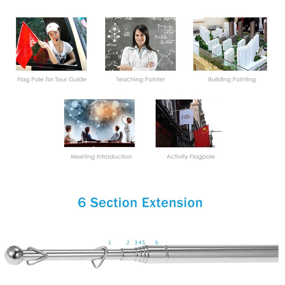 Gậy Treo Cờ Bằng Thép Không Gỉ 1.2 Mét