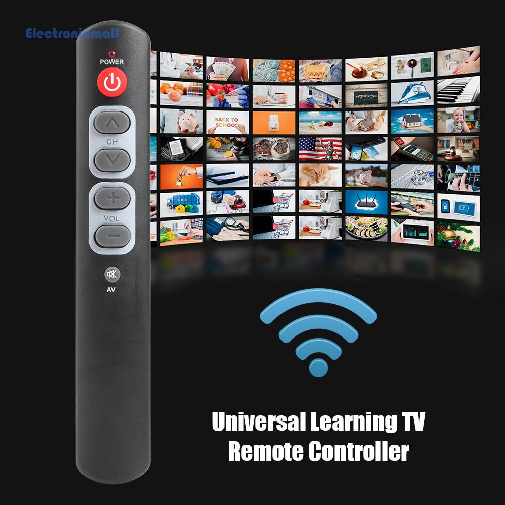 ElectronicMall01 Universal 6 Key Learning Remote Control Big Button Copy Infrared IR Remote