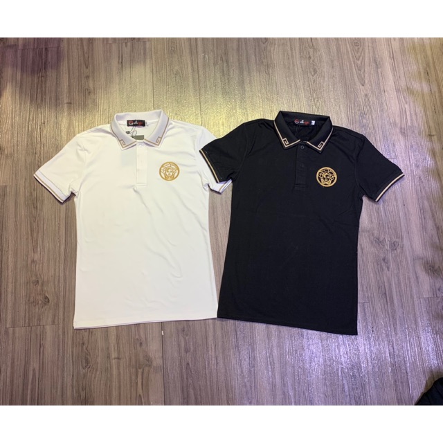 Áo thun cổ trụ thêu logo nổi bật ( Cotton 100% vải dày dặn thoáng mát)