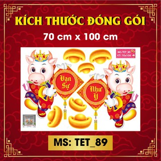 DECAL TRANG TRÍ TẾT 2021 COMBO SỐ 58