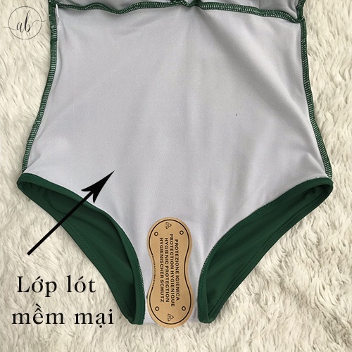 Đồ bơi nữ, bikini 1 mảnh liền thân màu xanh lá tôn da, cúp ngực cho vòng 1 quyến rũ, đẹp, nữ tính