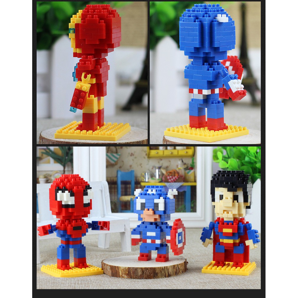 Đồ chơi Lắp ráp Siêu Anh Hùng Marvel and DC Justice SuperHero Nanoblock