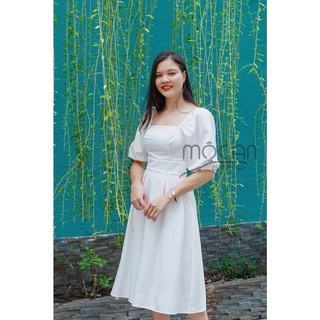 Đầm Midi cổ vuông tay phồng (Oak Dress)