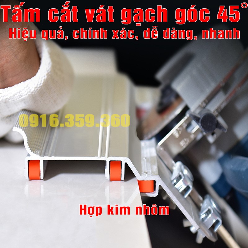 Tấm cắt vát gạch góc 45°