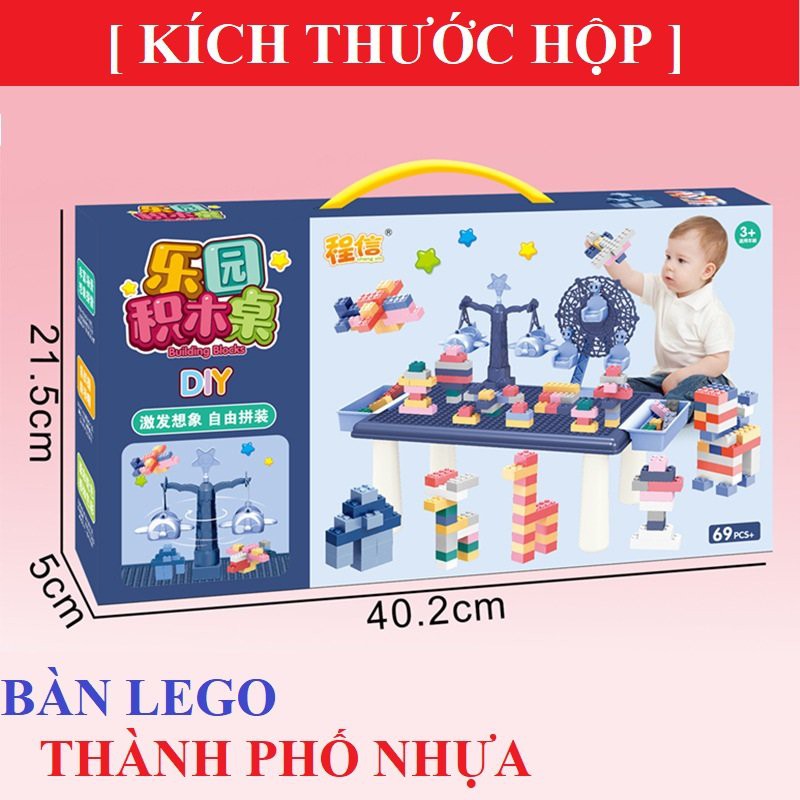 Đồ Chơi Xếp Hình Lego Thành Phố Nhựa 69 Chi Tiết Bản To