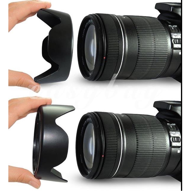 Loa che nắng 67mm ew-73b cho máy ảnh Canon 6D 700D 650D EF-S 18-135mm bf17-85mm