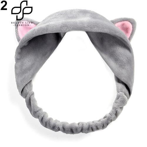 Băng đô tai mèo bằng vải mềm mại dễ thương cho nữ